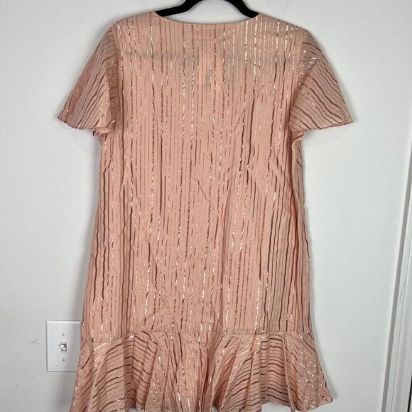 Anna Cate Dress Women S Veronica Metallic Peach Rose Gold Mini Dress - Picture 10 of 10